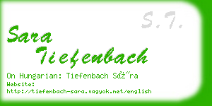 sara tiefenbach business card